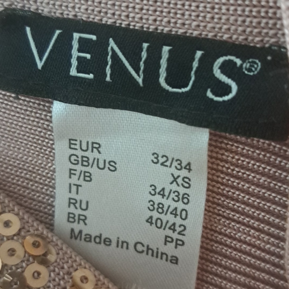 VENUS Bandage Blush Gold Sequin Dress XS - Picture 7 of 10